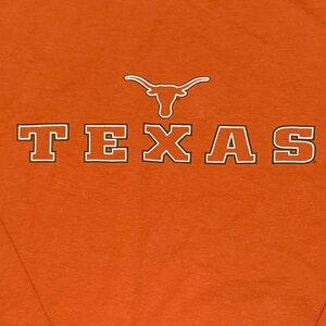 Texas Longhorns Burnt Orange Long Sleeve Tee with sleeve detail - Sz XL